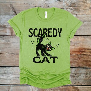 Scardey Cat Spooky Season Funny Cat Lover Gift Tee Nostalgic Vintage Spooky Cat Halloween Black Retro Cat Fall Gift Shirt For Feline Owner