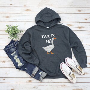 Funny Bird Hoody, Talk To Me Bird Hoody, Play On Phrase Hoody, Bird Image Talk To Me, Funny Bird Humor Hoody, Talk To Me Hoody, Funny Hoody