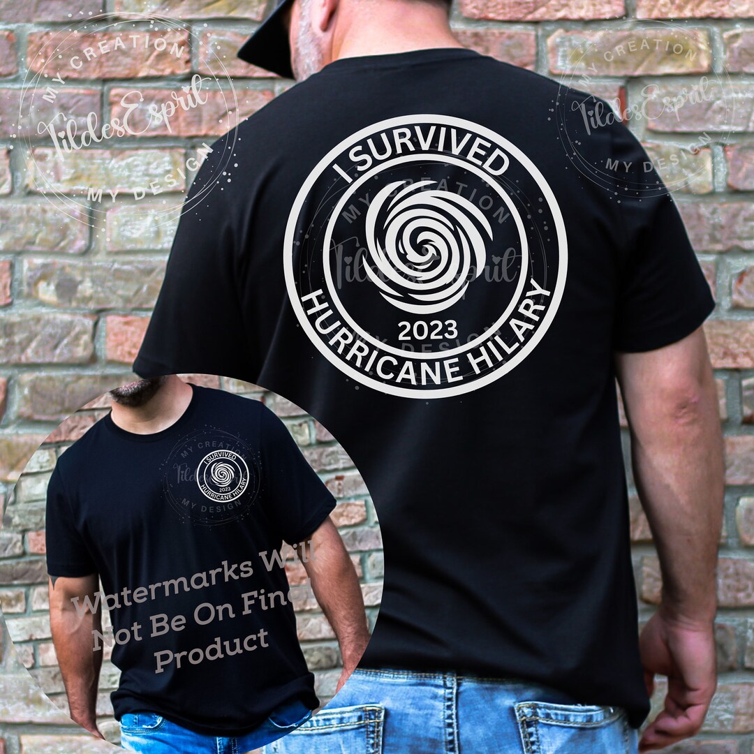 I Survived Hurricane Hilary Shirts, Hurricane Hilary Tees, Surviving ...