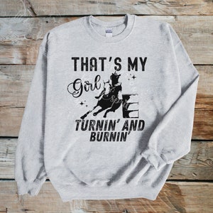 Barrel Racing Horse Sweatshirt Rodeo For Parent, Barrel Racing Cowgirl Tee, Barrel Racer Daughter Shirt For Supportive Barrel Racer Parent