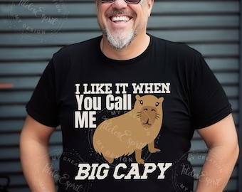 Capybara Humor Crewneck Tshirt Gift For Nature Animal Lover, Cute Funny Capybara Cartoon Graphic Shirt Present For Capy Animal Lover