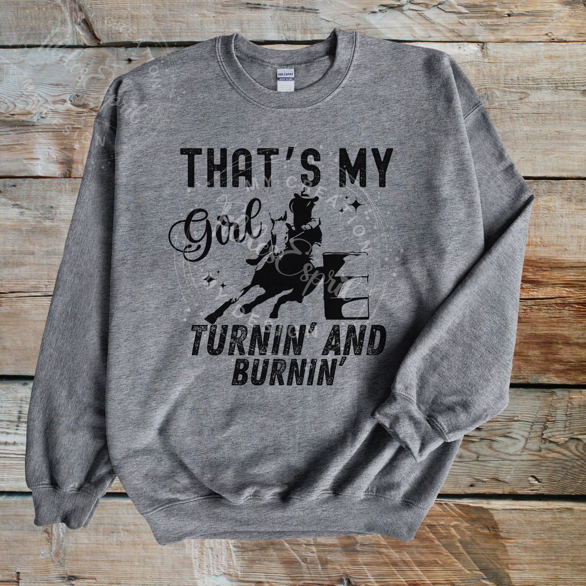 Barrel Racing Horse Sweatshirt Rodeo for Parent, Barrel Racing Cowgirl ...