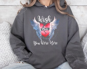 Memory Of Loved One, Memorial Hoodie, In Loving Memory Of Mom, Angel Wings Broken Heart Remembrance Sweater, Beloved Mother Memorial Hoodie