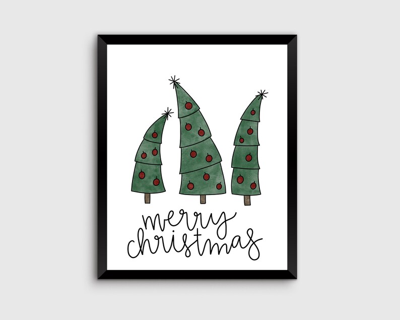 Merry Christmas Trees Etsy
