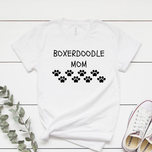 Boxerdoodle T-shirt, Boxerdoodle Mom Shirt, Womens Gift
