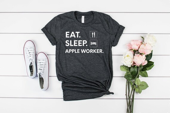 Buy Apple Worker T shirt Eat Sleep Apple Worker Apple Store Employee Mens Womens Gift Online in India Etsy