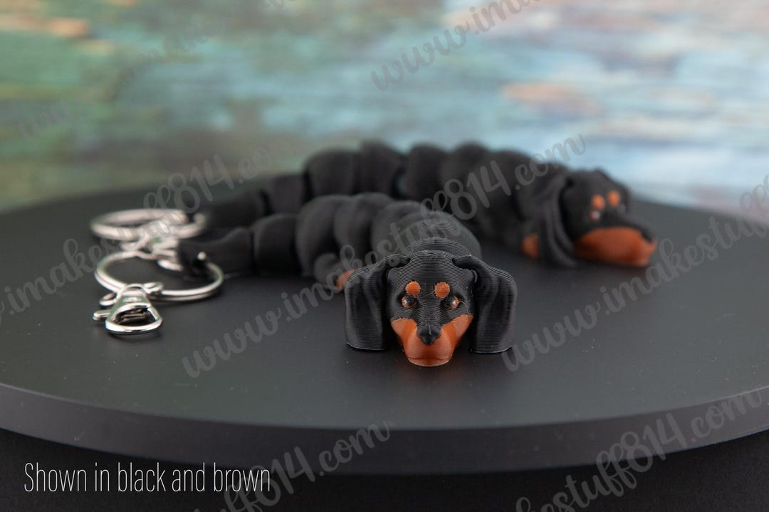 Dachshund 3d Printed Keychain, Just Because Gift for Dog Lover, 3d Dog ...