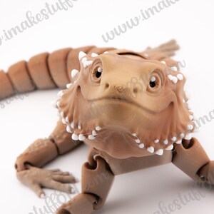 Bearded Dragon 3d printed fidget pet, Just Because gift for bearded dragon lover, 3d animal, lizard mom, articulated animal, flexi pet