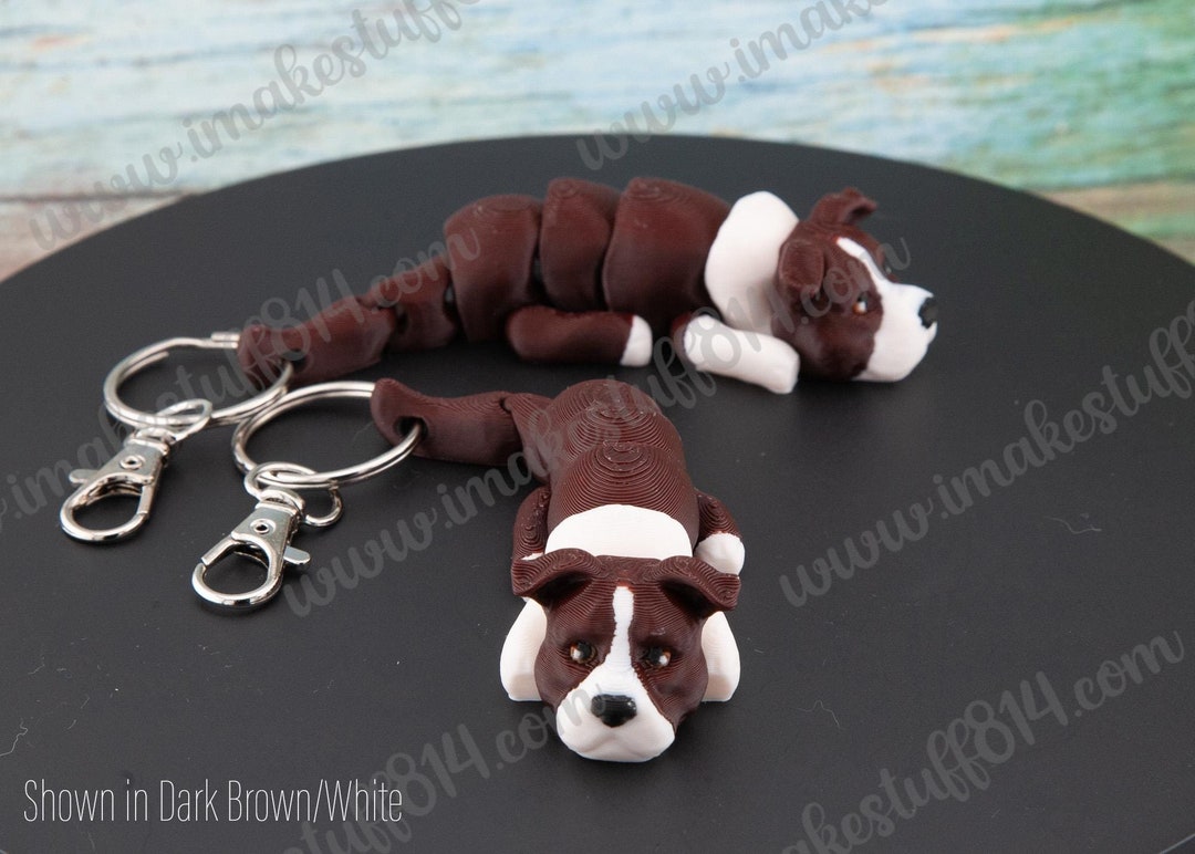 Staffordshire 3d Printed Keychain, Just Because Gift for Dog Lover, 3d ...