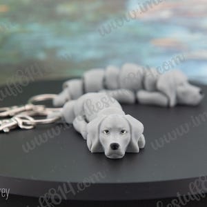 Weimaraner 3d printed keychain, Just Because gift for dog lover, 3d dog, bag charm, fidget, pet memorial, articulated animal, flexi