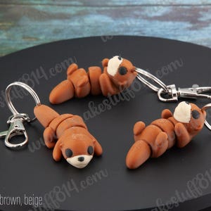 Otter 3d printed fidget, Just Because gift for river otter lover, otter fidget, bag charm, articulated animal, flexi pet, otter gift