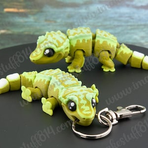 Crested Gecko 3d printed fidget pet, Just Because gift for gecko lover, 3d animal, lizard mom, articulated animal, flexi pet, gecko gift