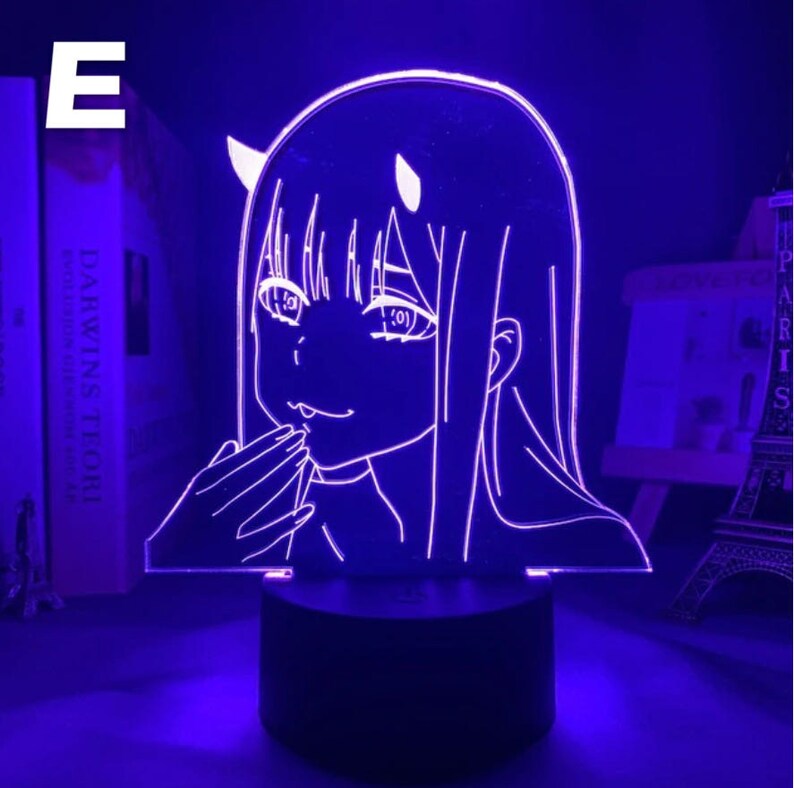 Darling In The Franxx Zero Two LED light  Night Lamp Etsy