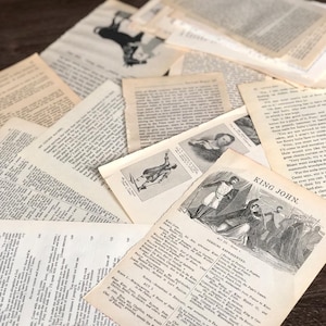 Thrifted Book Page Bundles