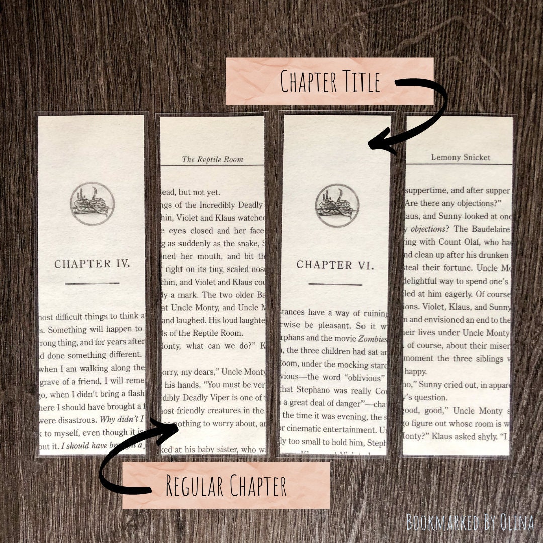 series-of-unfortunate-events-bookmark-recycled-from-thrifted-etsy