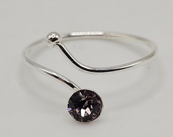 Swrovski Crystal Toe Ring / Toe Ring / Sterling Silver Toe Ring