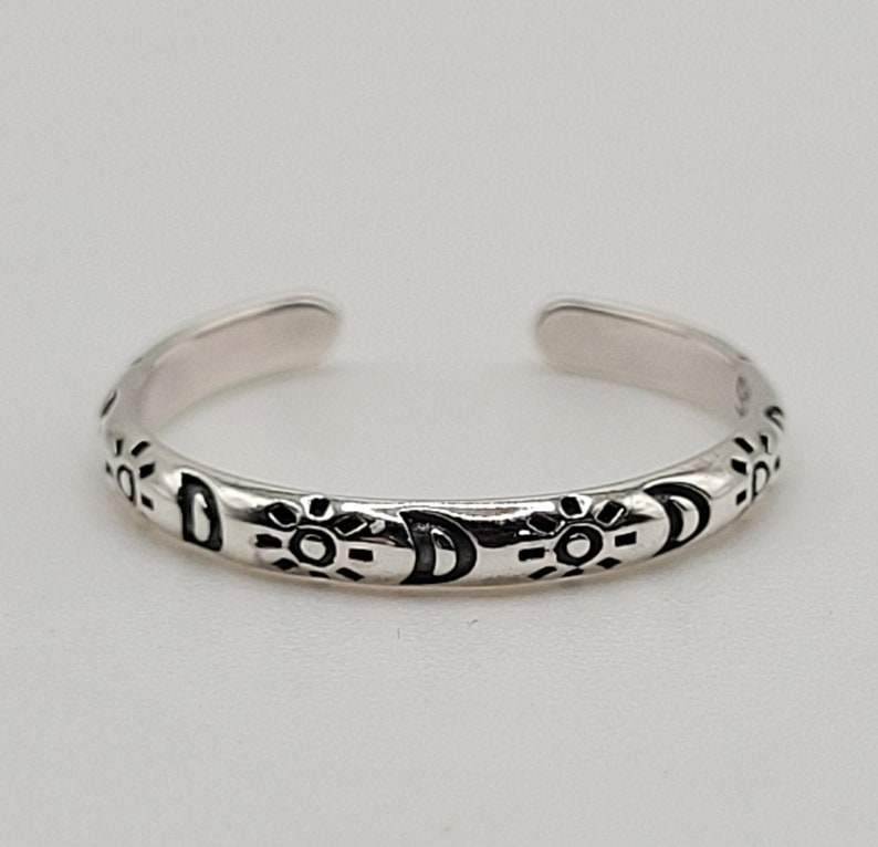 Sun and Moon Sterling Silver Toe Ring