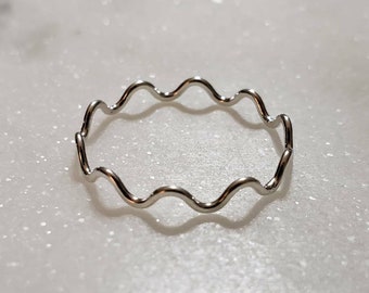 Wave Ring /Sterling Silver Ring / Simplicity Ring / Wavy Ring / sterling silver squiggle ring