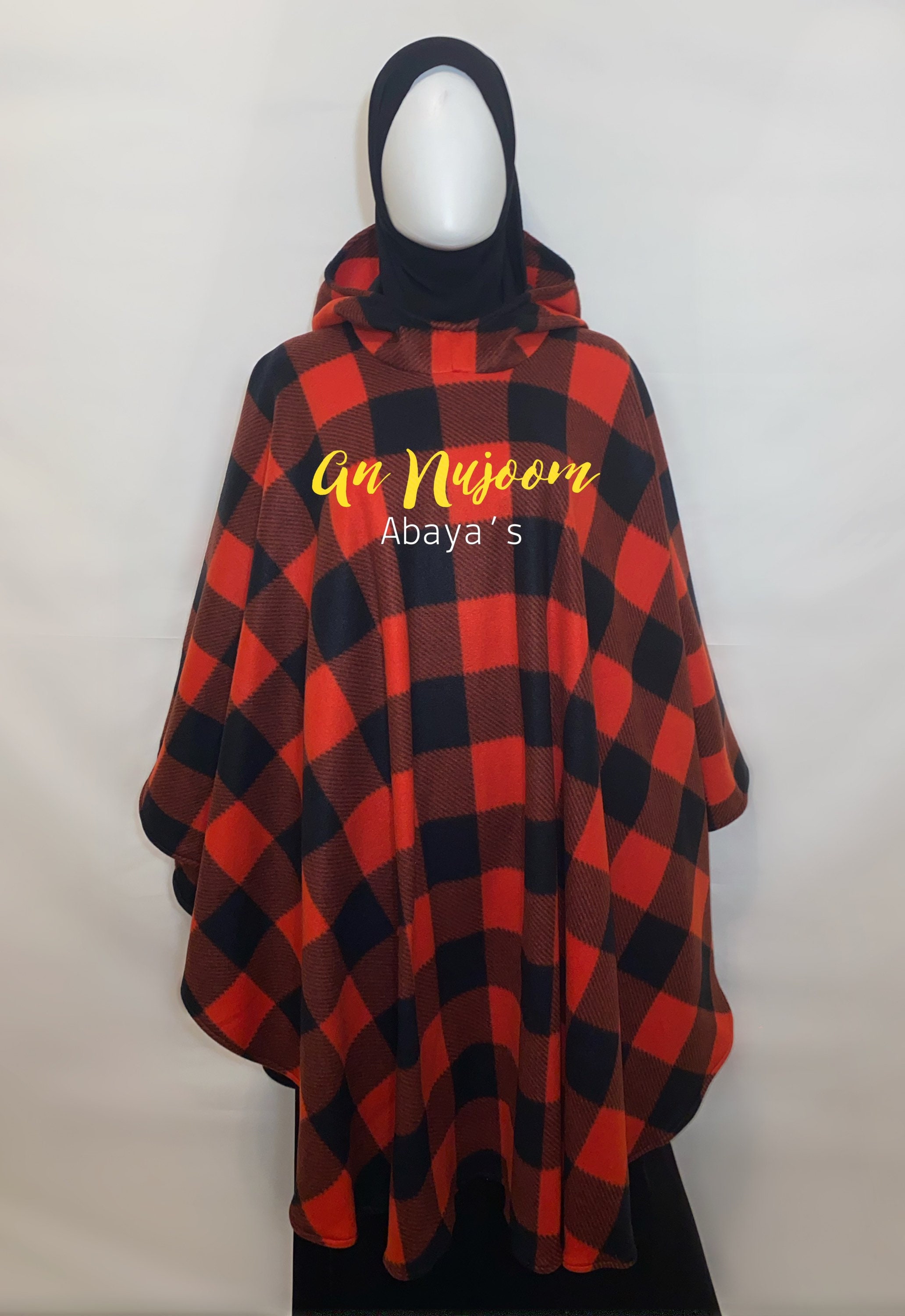 Full Size Hooded Poncho in warm and cozy Fleece fabric Hoodie Etsy