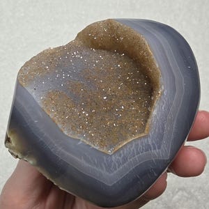 Agate Shell Sugary Rainbow Amethyst Geode from Uruguay