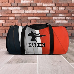 Karate Duffle Bag, Personalized Duffel Bag, Karate Gifts, Martial Arts Bag, Custom Duffel Bag, Duffle Bag for Kids, Martial Arts Gift