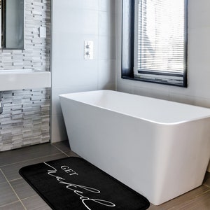 Get Naked Bath Mat, Black Bath Mat, Get Naked Decor, Bathroom Rug, Memory Foam Bath Mat, Get NakedBath Mat, Bathroom Decor, Cute Bath Mat image 3