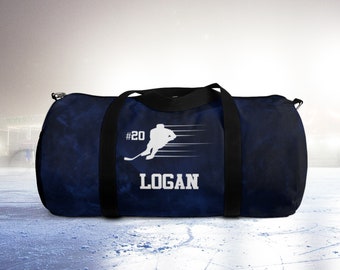 Hockey Bag Personalized, Hockey Gifts, Ice Hockey Bag, Custom Duffel Bag, Sports Bag, Athletic Bag, Ice Hockey Gifts for Boys, Birthday Gift