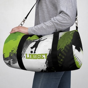 Soccer Bag, Personalized Soccer Duffel Bag, Custom Sports Bag, Duffle Bag Kids, Soccer Gifts for Daughter, Athletic Bag for Son, Travel Bag