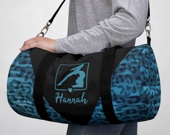 Gymnastics Gifts for Girls, Personalized Gymnastics Bag, Teal Gymnastics Bag, Gymnastics Duffel Bag, Christmas Gift for Daughter