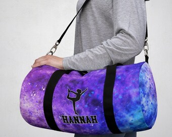 Personalized Pink and Purple Gymnastics Duffel Bag, Gymnastics Bag, Competition Duffel Bag, Pink and Purple Duffel Bag, Custom Duffel Bag