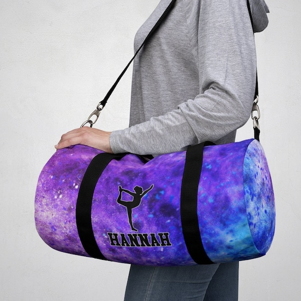 Personalized Pink and Purple Gymnastics Duffel Bag, Gymnastics Bag, Competition Duffel Bag, Pink and Purple Duffel Bag, Custom Duffel Bag