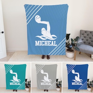 Water Polo Gift for Her, Customized Throw Blanket for Him, Water Polo Name Blanket for Kid, Water Polo Player Gift for Daughter