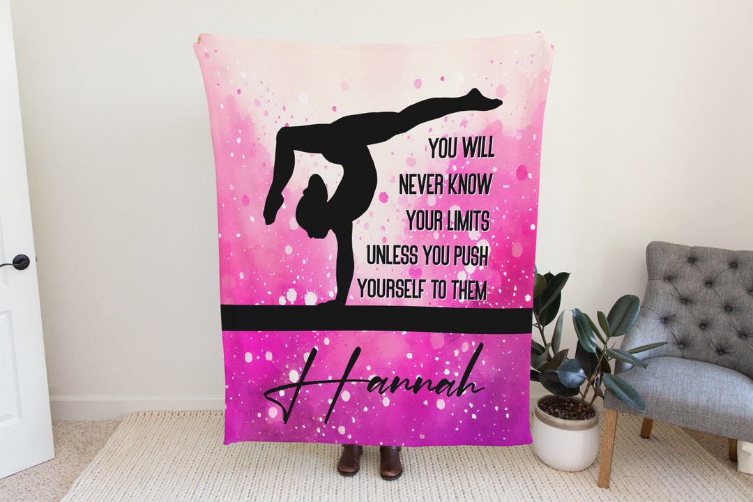 Gymnastics Blanket Personalized, Gymnastics Gifts for Girls, Gymnastics ...