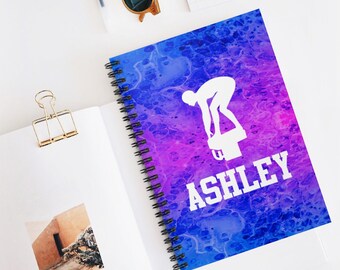 Swimmer Gifts for Girls, Swim Gifts for Teens, Swim Accessories, Custom Notebook, Swim Club, Swim Team Gifts, Swim Meet, Coach Gift