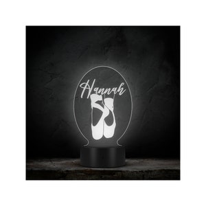 Personalized LED Dance Night Light, Ballet Gift for Girls, Ballet Shoes Light, Recital Gift for Dancer, Dance Room Decor for Teens