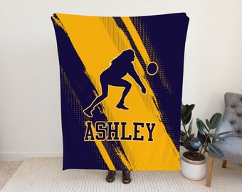Volleyball Blanket Personalized, Volleyball Gifts for Girls, Volleyball Senior Gift, Volleyball Coach Gift, Sports Blanket, Name Blanket