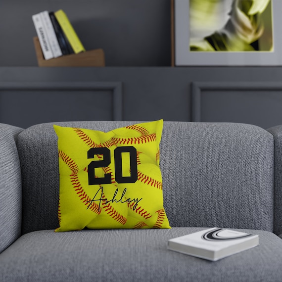 Personalized softball cheap pillows