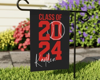 Baseball Graduation Yard Flag Personalized, Graduation Yard Sign, Sports Graduation 2024, Custom Garden Flag, Graduation Decor, House Flag