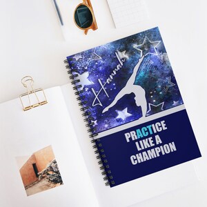 Gymnastics Gift for Girls, Gymnastics Notebook, Personalized Notebook for Kids, Team Gifts, Competition Gift, Gymnastics Journal