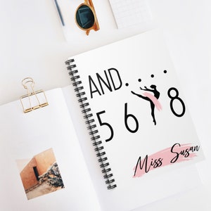 Cahier de professeur de danse, cadeau professeur de danse, cadeaux de danse personnalisés, professeur de ballet, cadeau de récital, cadeau de remerciement, cadeau de coach de danse