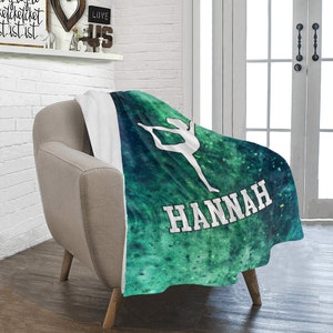 女の子への体操ギフト、パーソナライズギフト、体操室の装飾、体操用ブランケット、体操用装飾、娘への競技ギフト