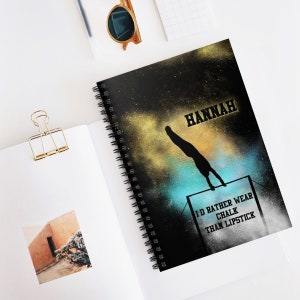 Gymnastics Gift for Girls, Gymnastics Notebook, Personalized Notebook for Kids, Team Gifts, Competition Gift, Gymnastics Journal