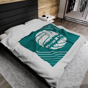 Manta de voleibol personalizada con nombre para niñas, regalo de voleibol personalizado para hija o nieta, regalo de fin de temporada para equipo y entrenador. imagen 7