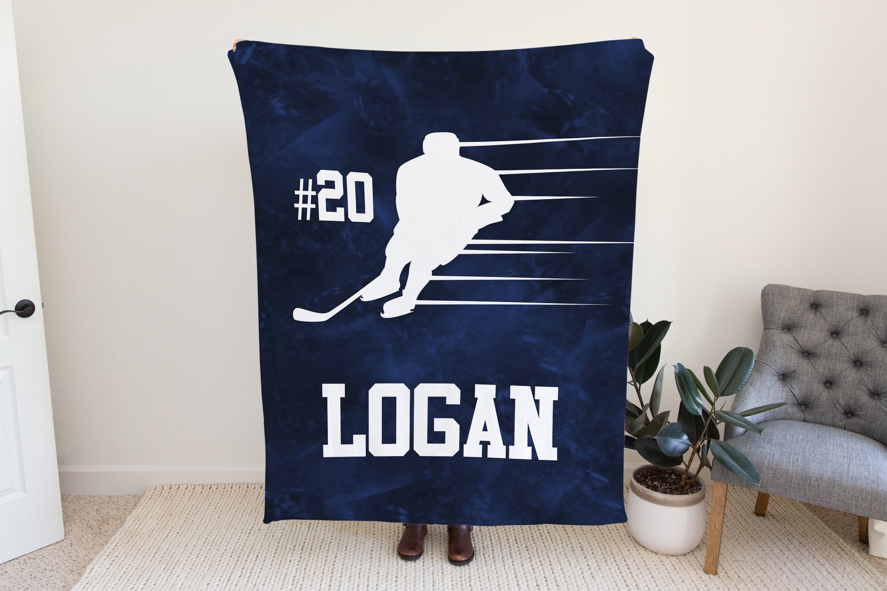 Hockey Blanket Personalized Hockey Gift for Boys Ice Hockey Gifts Custom Sports Gift Team Gifts Sports Blanket Hockey Goalie Etsy