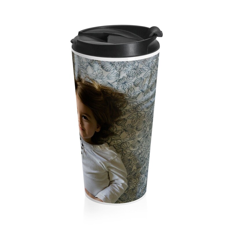 Custom Print Stainless Steel Travel Mug Personalized Photo Etsy