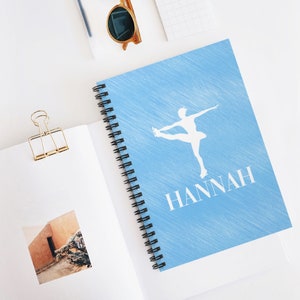 Figure Skating Notebook Personalized, Ice Skating Gifts for Girls, Spiral Notebook, Figure Skating Gift, Competition Gift, Custom Gift