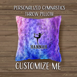 Gymnastics Pillow, Gymnastics Gifts for Girls,  Custom Gymnastics Pillow, Gymnastics Gift, Gymnastics Room Decor, Personalized Gift