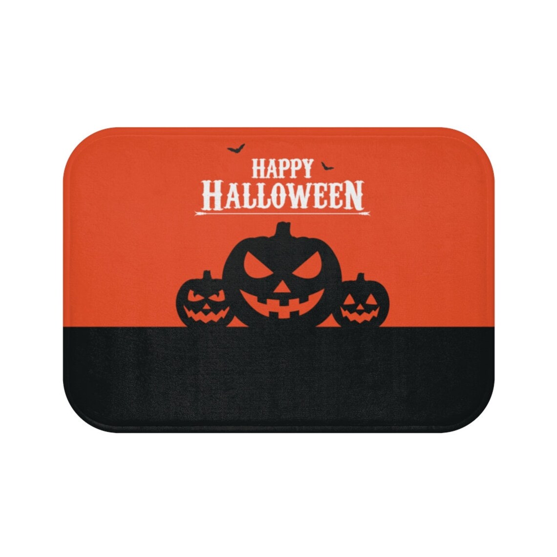 Halloween Bath Mat Pumpkin Bath Mat Halloween Decor Scary Etsy