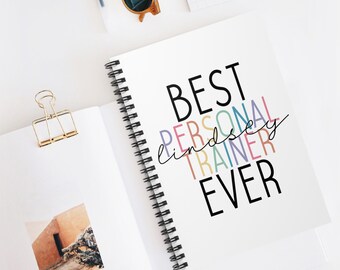 Personal Trainer Gift: Custom Spiral Notebook, Thank You Gift