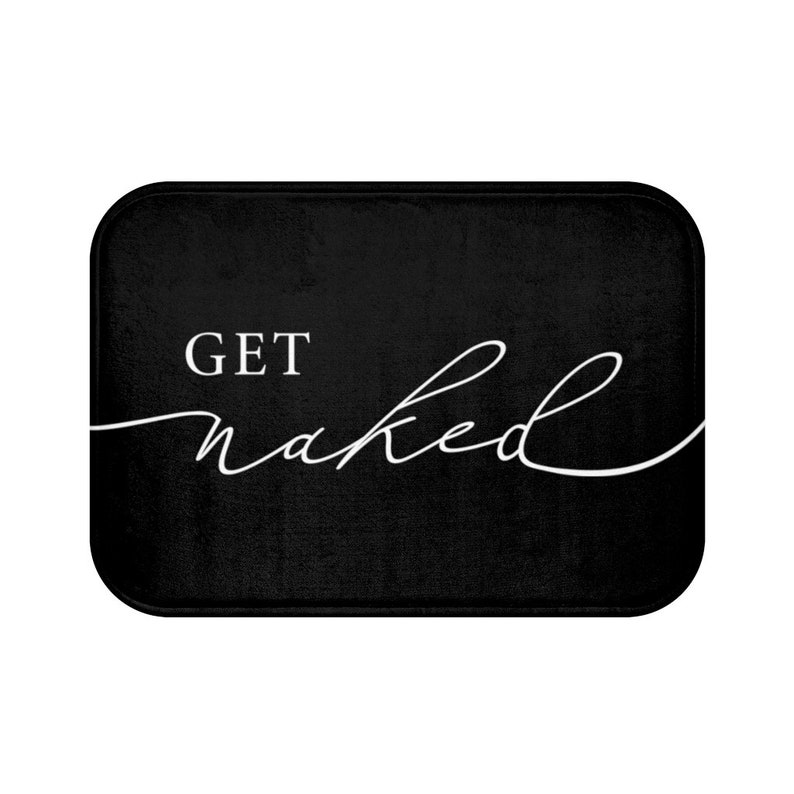 Get Naked Bath Mat, Black Bath Mat, Get Naked Decor, Bathroom Rug, Memory Foam Bath Mat, Get NakedBath Mat, Bathroom Decor, Cute Bath Mat image 5